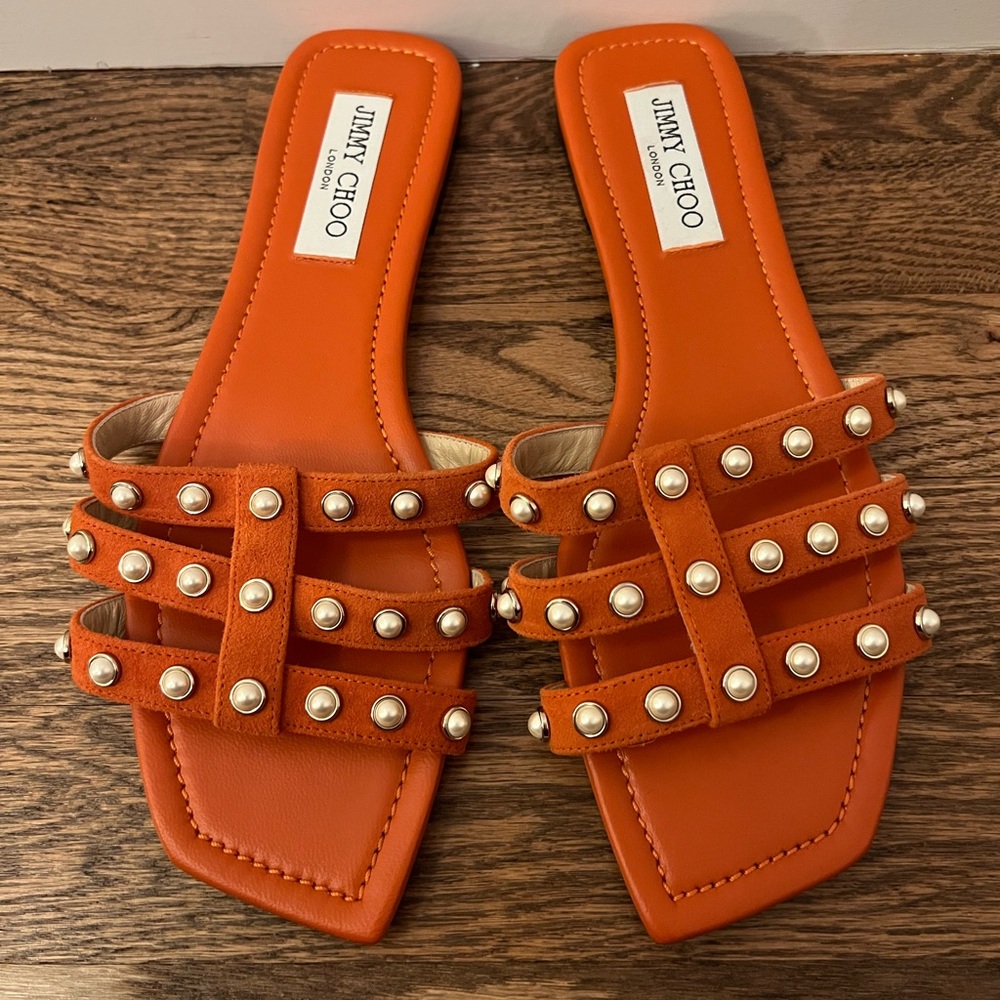 Jimmy Choo Orange Sandals